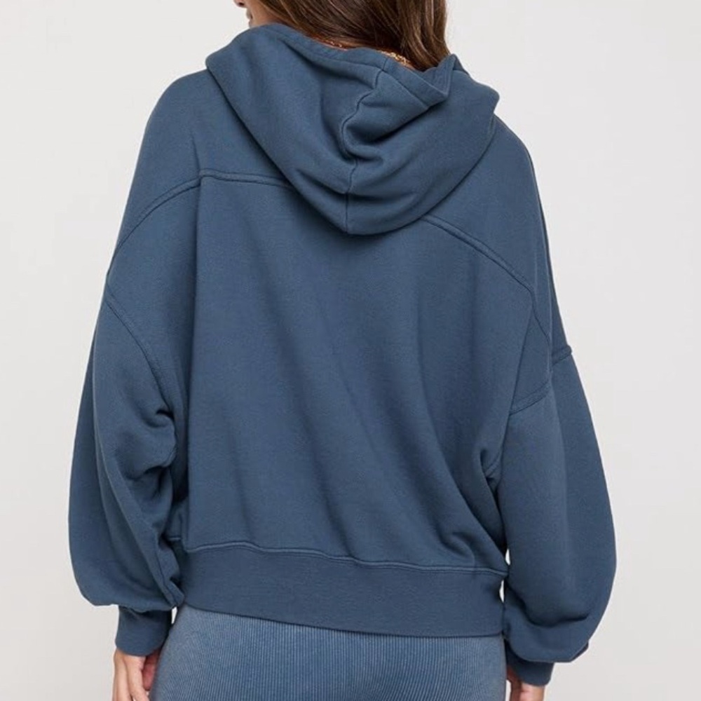 NWT Spiritual Gangster Women's Ibby Oversized Zip Hoodie Orion Blue - Picture 2 of 8